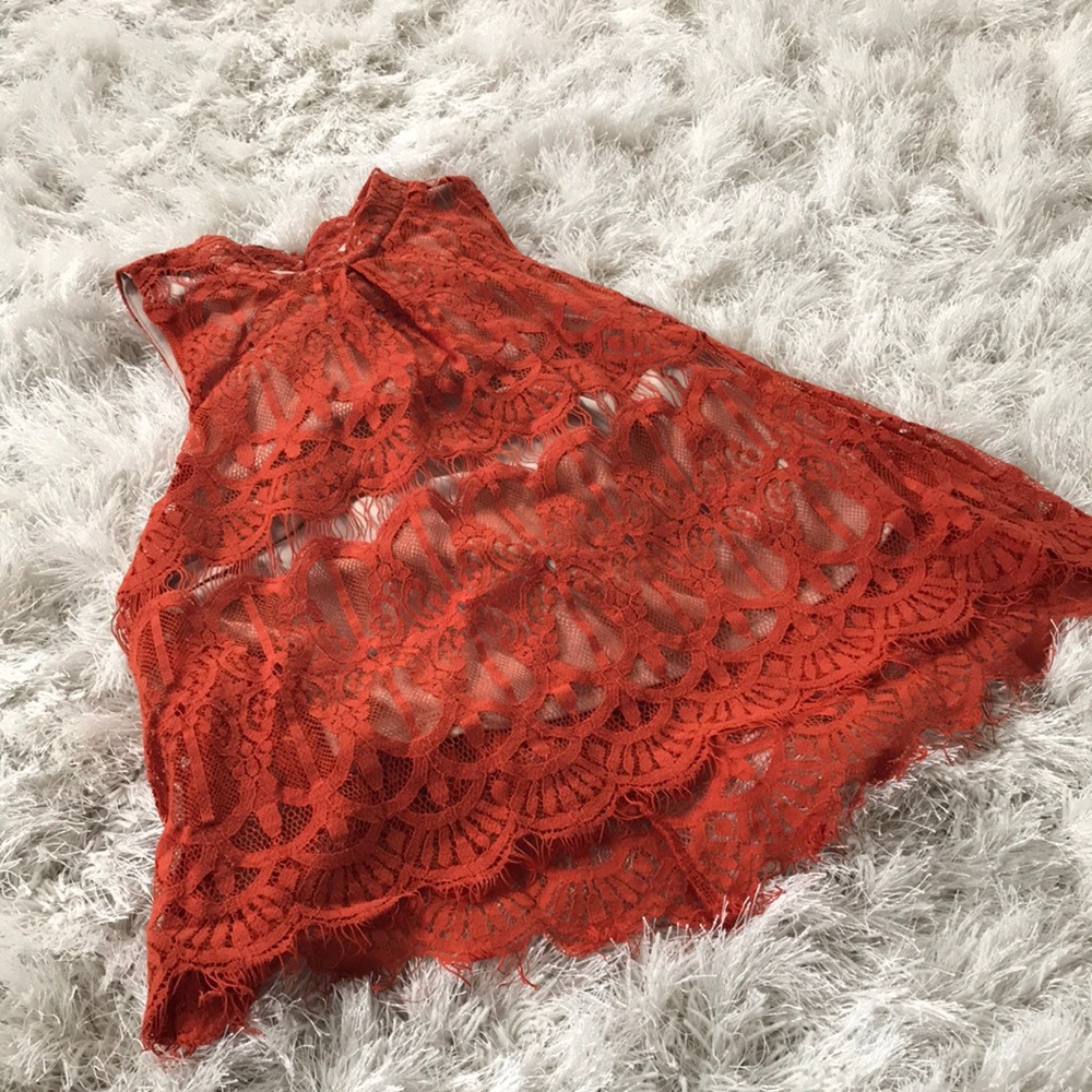 Orange Sleeveless Shirt Size M
